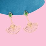 9K Gold Art Deco Fan Earrings – Eye Motif Creative