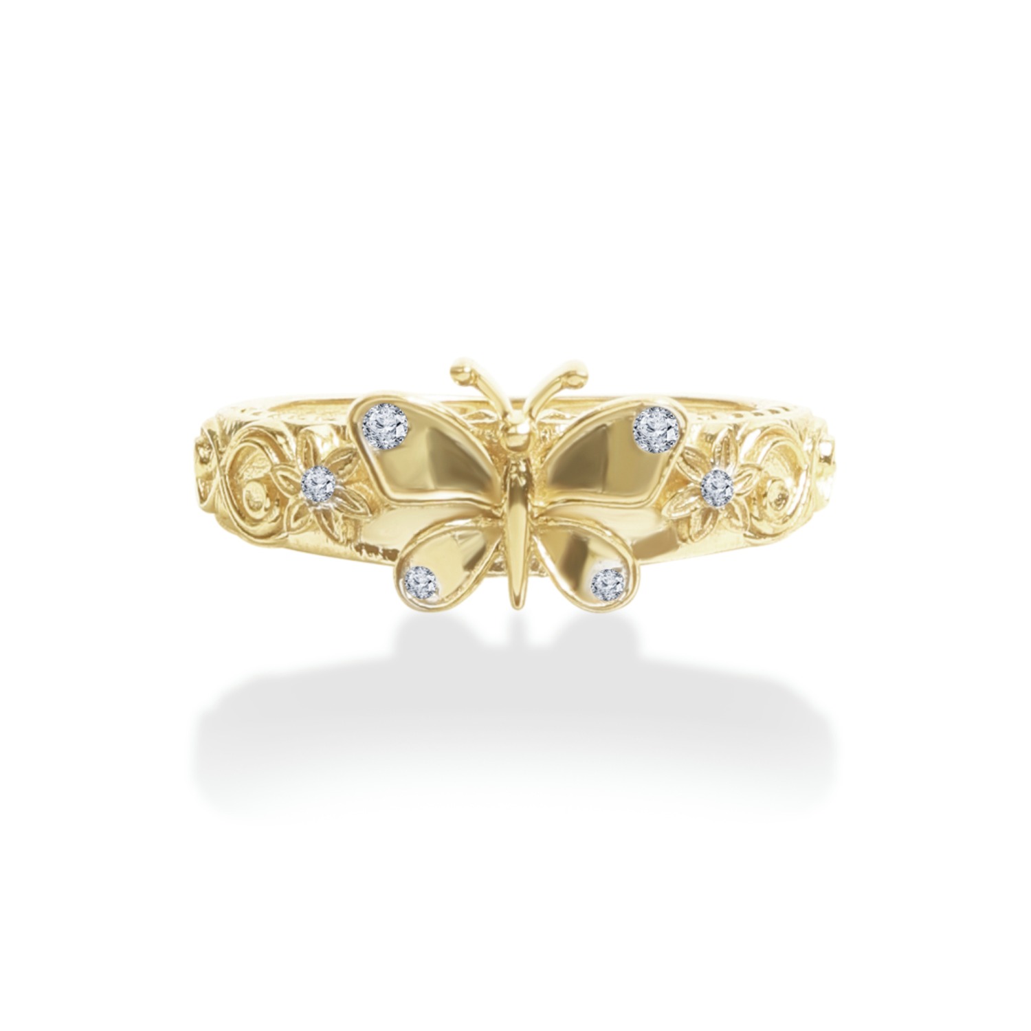9K Gold Gilded Bloom Ring - Matte Finish Catalogue 2