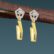 9K Gold Diametra Earring - Matte Finish with Design Creative