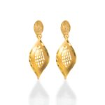 9K Golden Matte Leaf Earring Catalogue