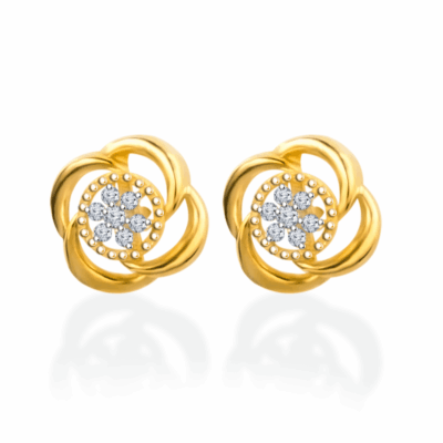 9K Gold Aura Floral Studs Catalogue
