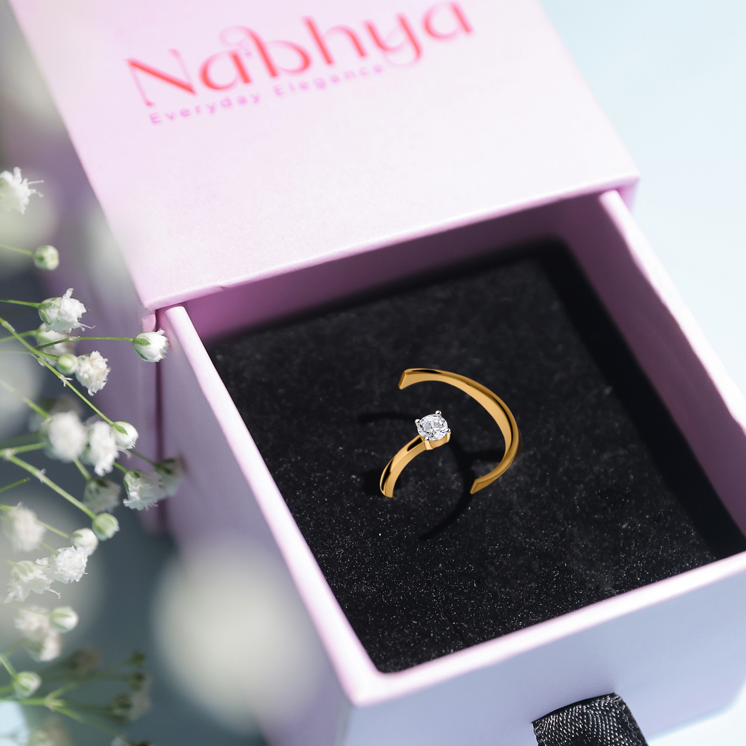 9K Gold Chand Ring Creative