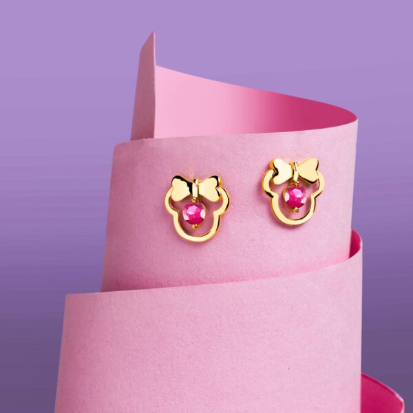 9K Gold Cherry Meow Earring Creative